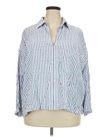 Max Studio 3/4 Sleeve Button-Down Shirt (view 1)