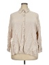 Zara Tan 3/4 Sleeve Button-Down Shirt Size XXL - photo 1