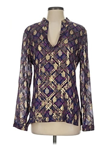 Tory Burch Long Sleeve Silk Top (view 1)