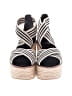 Tory Burch Stripes Black Wedges Size 7 1/2 - photo 2
