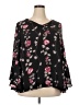 Avenue 100% Polyester Black Long Sleeve Blouse Size 18 Plus - photo 1