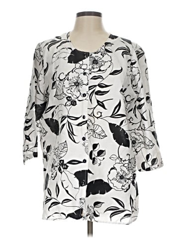 Hot Cotton 3/4 Sleeve Blouse (view 1)