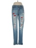 Mossimo 100% Cotton Hearts Blue Jeans Size 6 - photo 1
