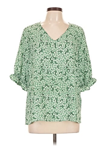 Well Worn 3/4 Sleeve Blouse (view 1)