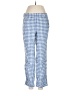 J.Jill Checkered-gingham Blue Linen Pants Size S - photo 1