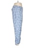 J.Jill Checkered-gingham Blue Linen Pants Size S - photo 4