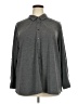 Jane and Delancey Solid Gray Long Sleeve Blouse Size 2X - photo 1