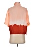 MNG Suit 100% Polyester Color Block Orange Short Sleeve Blouse Size 4 - photo 2