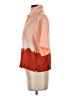 MNG Suit 100% Polyester Color Block Orange Short Sleeve Blouse Size 4 - photo 5