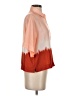 MNG Suit 100% Polyester Color Block Orange Short Sleeve Blouse Size 4 - photo 4