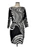 Cache Graphic Black Cocktail Dress Size 12 - photo 1