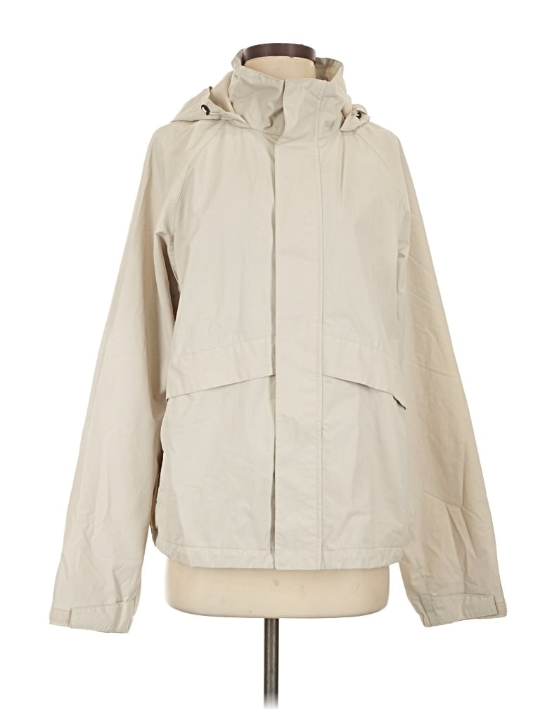 Pre-owned Uniqlo Raincoat In Tan