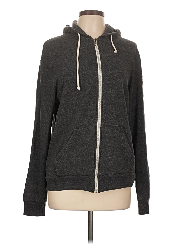 Pre-owned Soulcycle Zip Up Hoodie In Gray