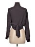 Eileen Fisher 100% Silk Gray Long Sleeve Silk Top Size M - photo 2
