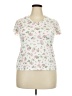 No Comment Floral Ivory Short Sleeve T-Shirt Size 2X - photo 1