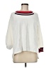CAbi Solid Stripes White Pullover Sweater Size M - photo 1