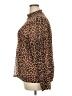 Anne Klein Animal Print Brown Long Sleeve Blouse Size XXL - photo 5