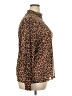 Anne Klein Animal Print Brown Long Sleeve Blouse Size XXL - photo 4