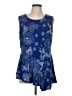 Roz & Ali Blue Sleeveless Blouse Size L - photo 1