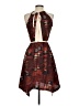 Ecote 100% Polyester Print Brown Cocktail Dress Size S - photo 2