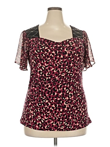 NY Collection Short Sleeve Blouse (view 1)