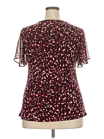 NY Collection Short Sleeve Blouse (view 2)