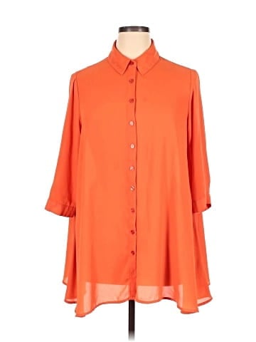 Joan Vass 3/4 Sleeve Blouse (view 1)