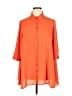 Joan Vass 100% Polyester Orange 3/4 Sleeve Blouse Size 4 (0) - photo 1