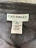 Catherines 100% Polyester Gray Black 3/4 Sleeve Blouse Size 3X - photo 7
