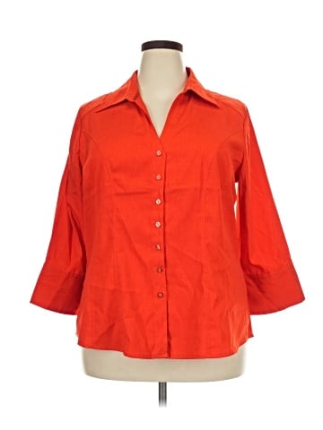Cato 3/4 Sleeve Button-Down Shirt (view 1)