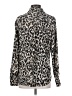 Halogen 100% Polyester Animal Print Ivory Long Sleeve Blouse Size S - photo 2