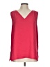 Ann Taylor 100% Polyester Red Sleeveless Blouse Size L - photo 1
