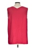 Ann Taylor 100% Polyester Red Sleeveless Blouse Size L - photo 2