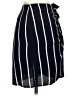 Ann Taylor LOFT 100% Viscose Stripes Black Blue Casual Skirt Size 00 (petite) - photo 1