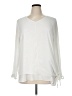 Soft Surroundings 100% Polyester Ivory Long Sleeve Blouse Size XL - photo 1