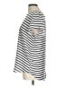 Ann Taylor LOFT 100% Polyester Stripes Silver Short Sleeve Top Size L - photo 5