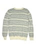 Crewcuts Outlet 100% Cotton Chevron-herringbone Ivory Pullover Sweater Size 12 - 14 - photo 2