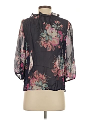 Leifsdottir 3/4 Sleeve Silk Top (view 2)