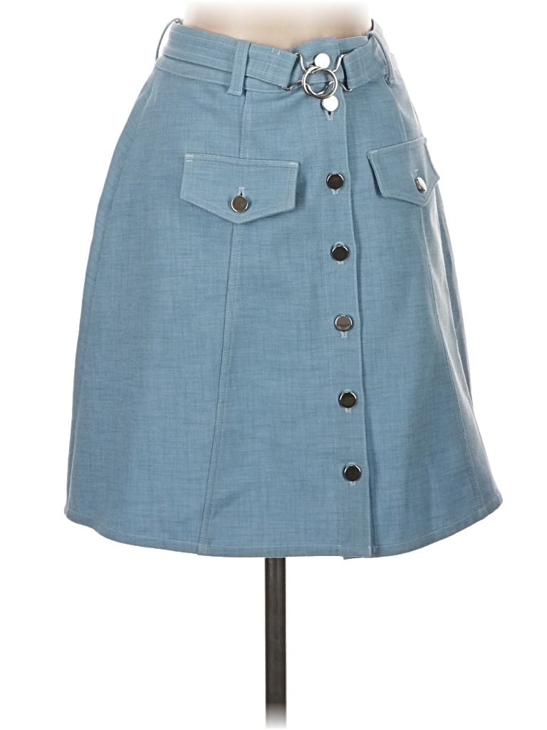 Pre-owned Maje Denim Skirt In Blue