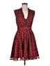 French Connection 100% Polyester Print Red Cocktail Dress Size 6 - photo 1