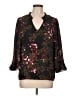 CeCe Floral Black 3/4 Sleeve Blouse Size L - photo 1