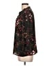 CeCe Floral Black 3/4 Sleeve Blouse Size L - photo 5