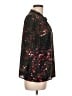 CeCe Floral Black 3/4 Sleeve Blouse Size L - photo 4