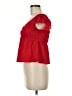 Thirty/Thirty 100% Polyester Red Short Sleeve Blouse Size M - photo 5