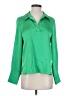 Halogen 100% Polyester Green Long Sleeve Blouse Size S - photo 1