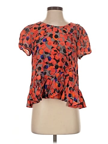 HD in Paris Short Sleeve Silk Top (view 1)