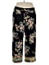 Roz & Ali Floral Black Casual Pants Size 3X - photo 1
