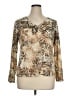 Chico's Animal Print Gold Long Sleeve Henley Size XL (3) - photo 1