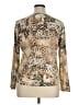 Chico's Animal Print Gold Long Sleeve Henley Size XL (3) - photo 2