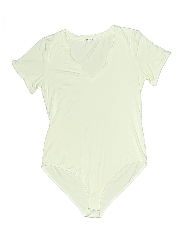 Pre-owned Mangopop Collection Bodysuit In Ivory